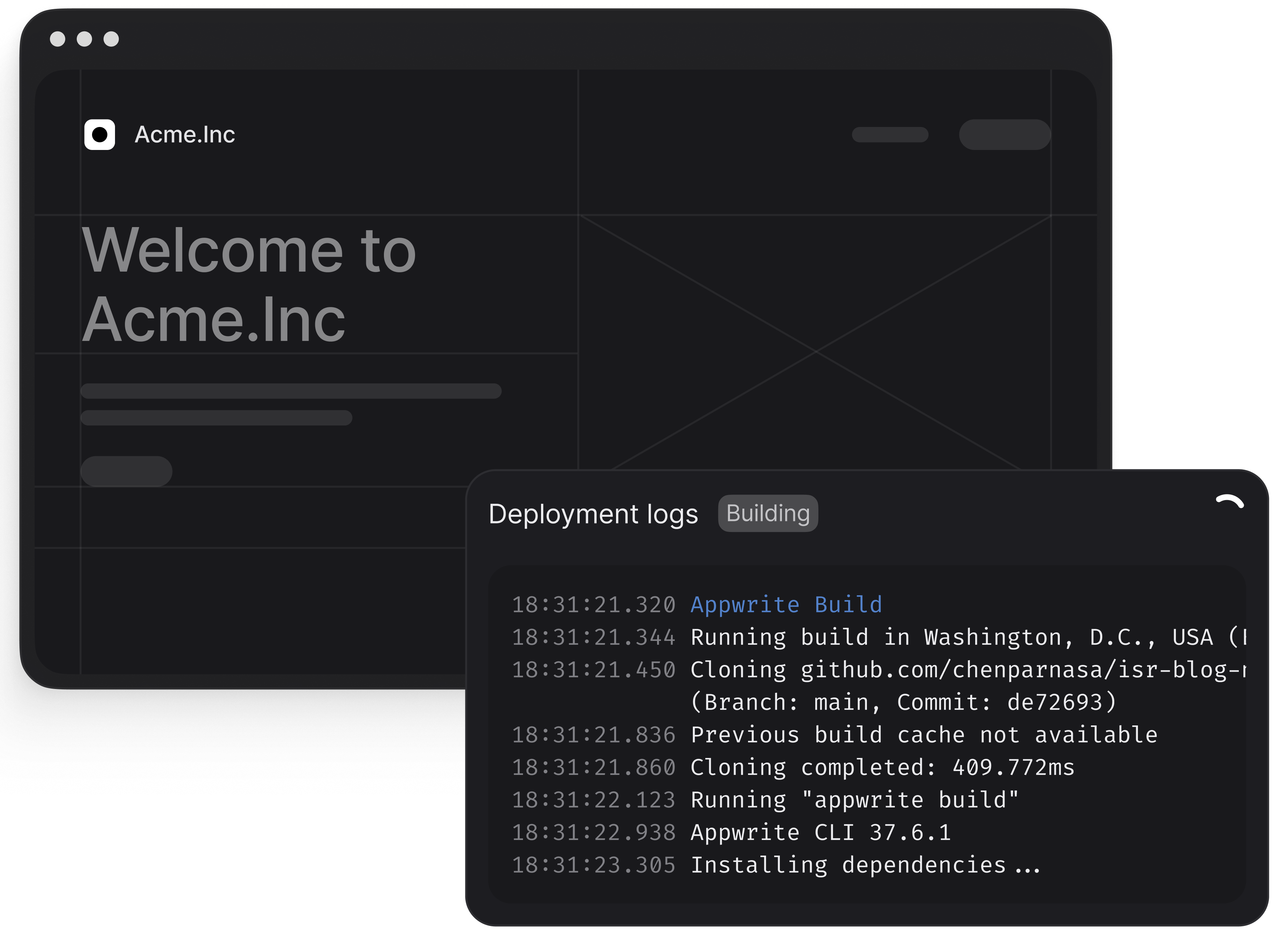FleekDash Cloud dashboard connecting multiple site stacks